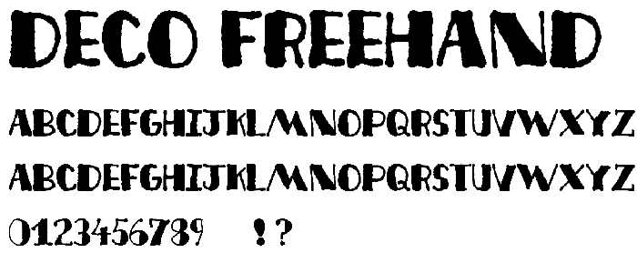 Deco Freehand font